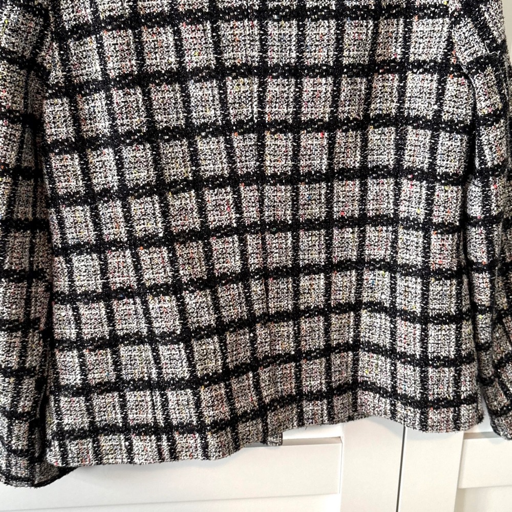 NWT Bagatelle Women's Black Multicolor Sparkle Tweed Blazer in Size S - Picture 8 of 11